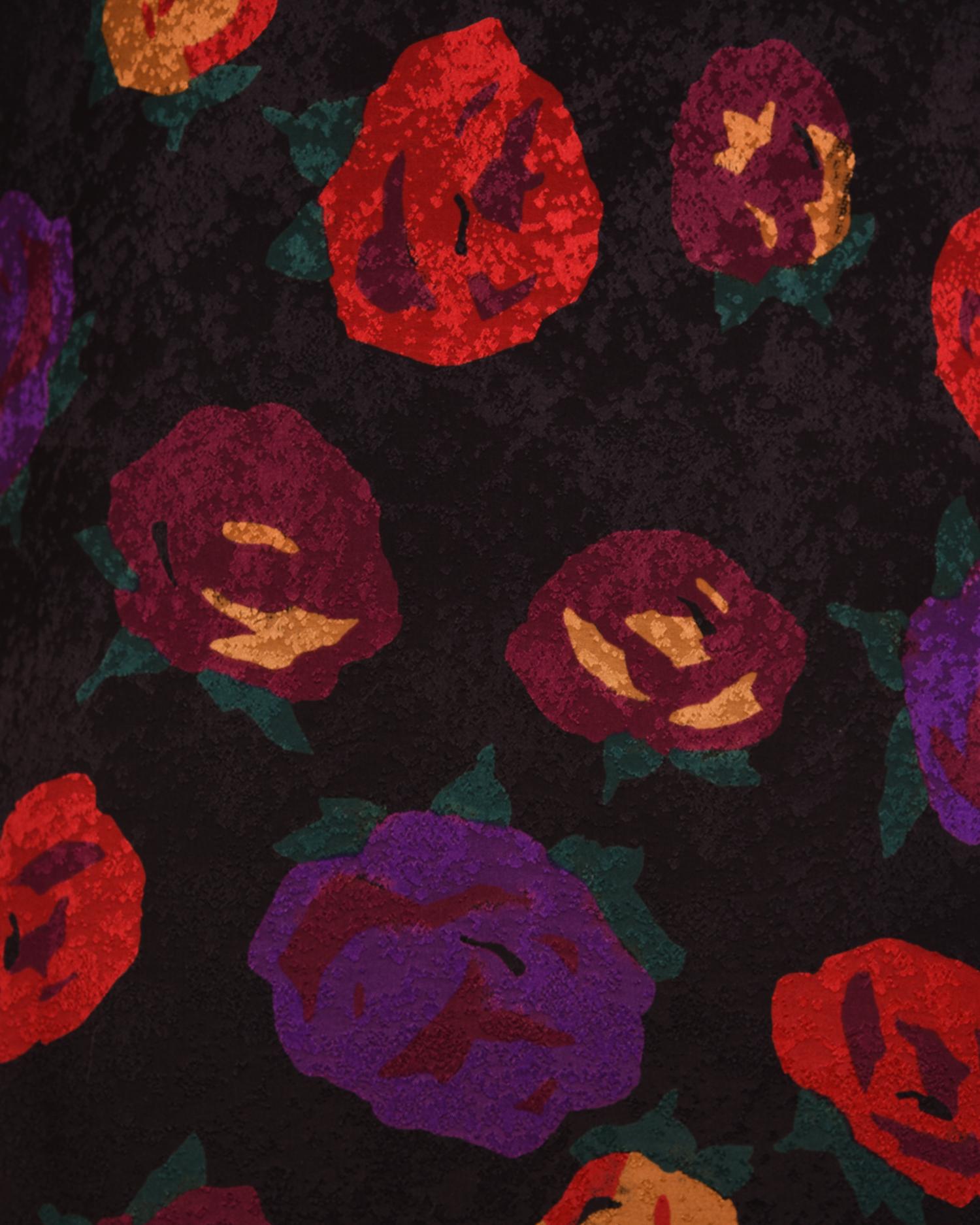 Four Emanuel Ungaro Floral Print Dresses, 1980s