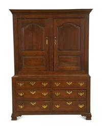 A George I Oak Livery Cupboard