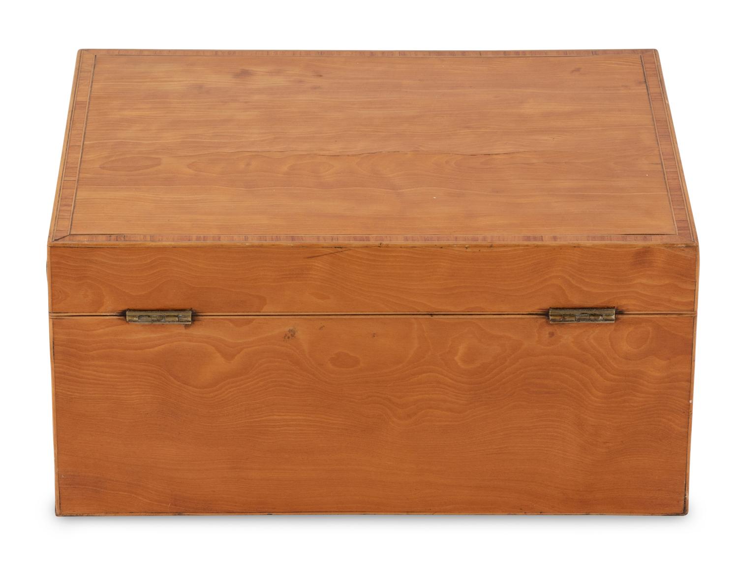 An English Satinwood Traveling Dressing Kit