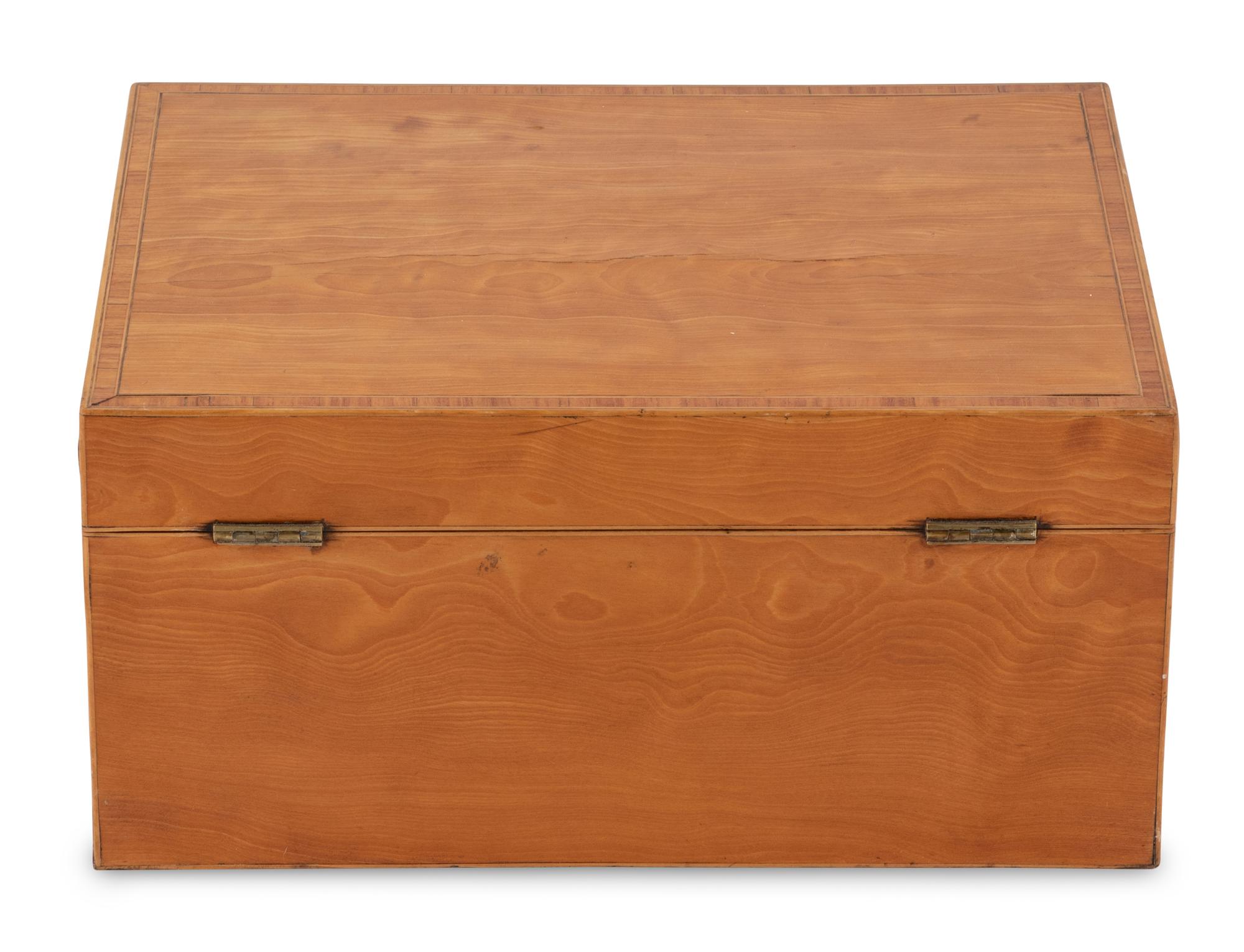 An English Satinwood Traveling Dressing Kit