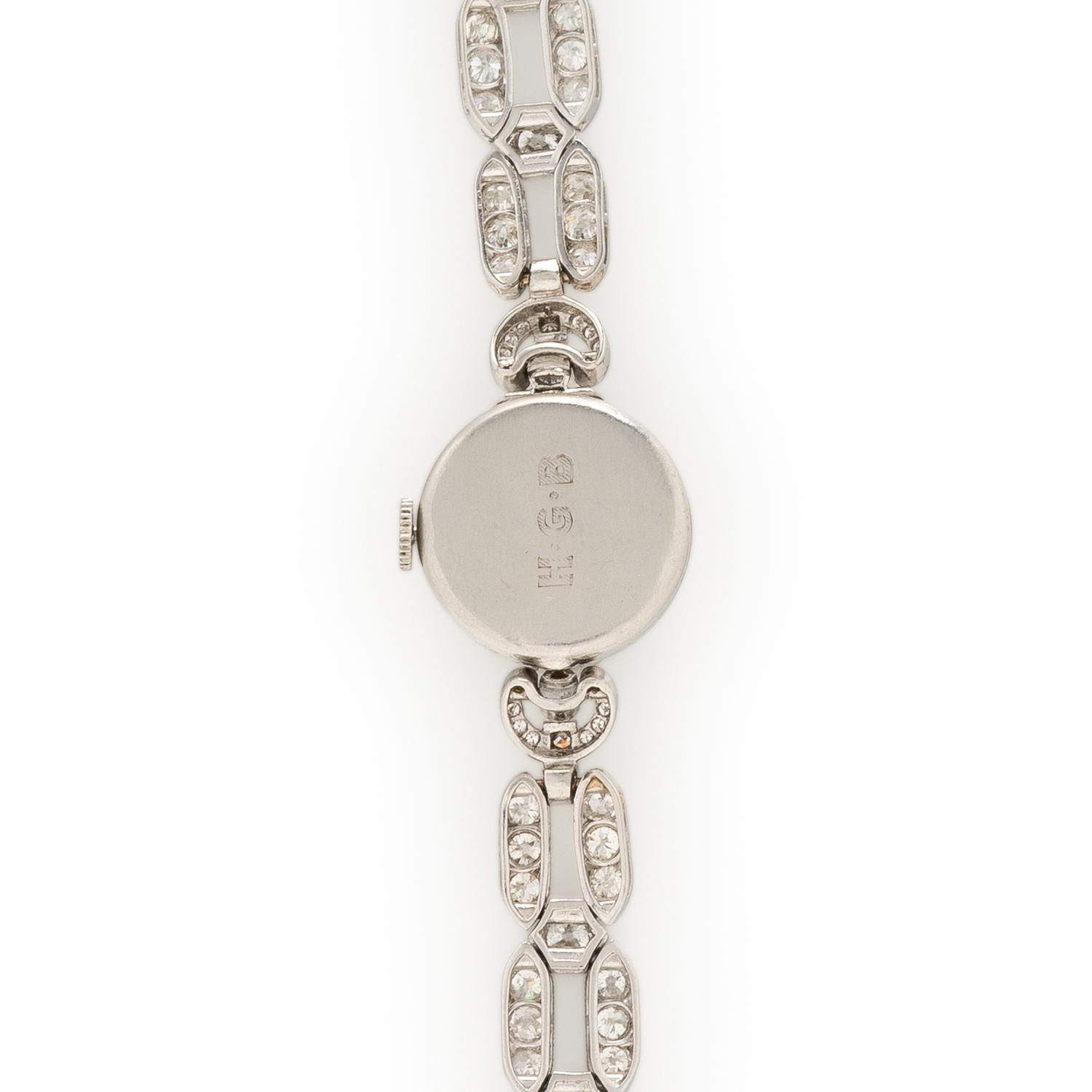 TIFFANY & CO., ANTIQUE, DIAMOND AND PLATINUM WATCH