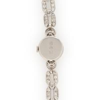 TIFFANY & CO., ANTIQUE, DIAMOND AND PLATINUM WATCH