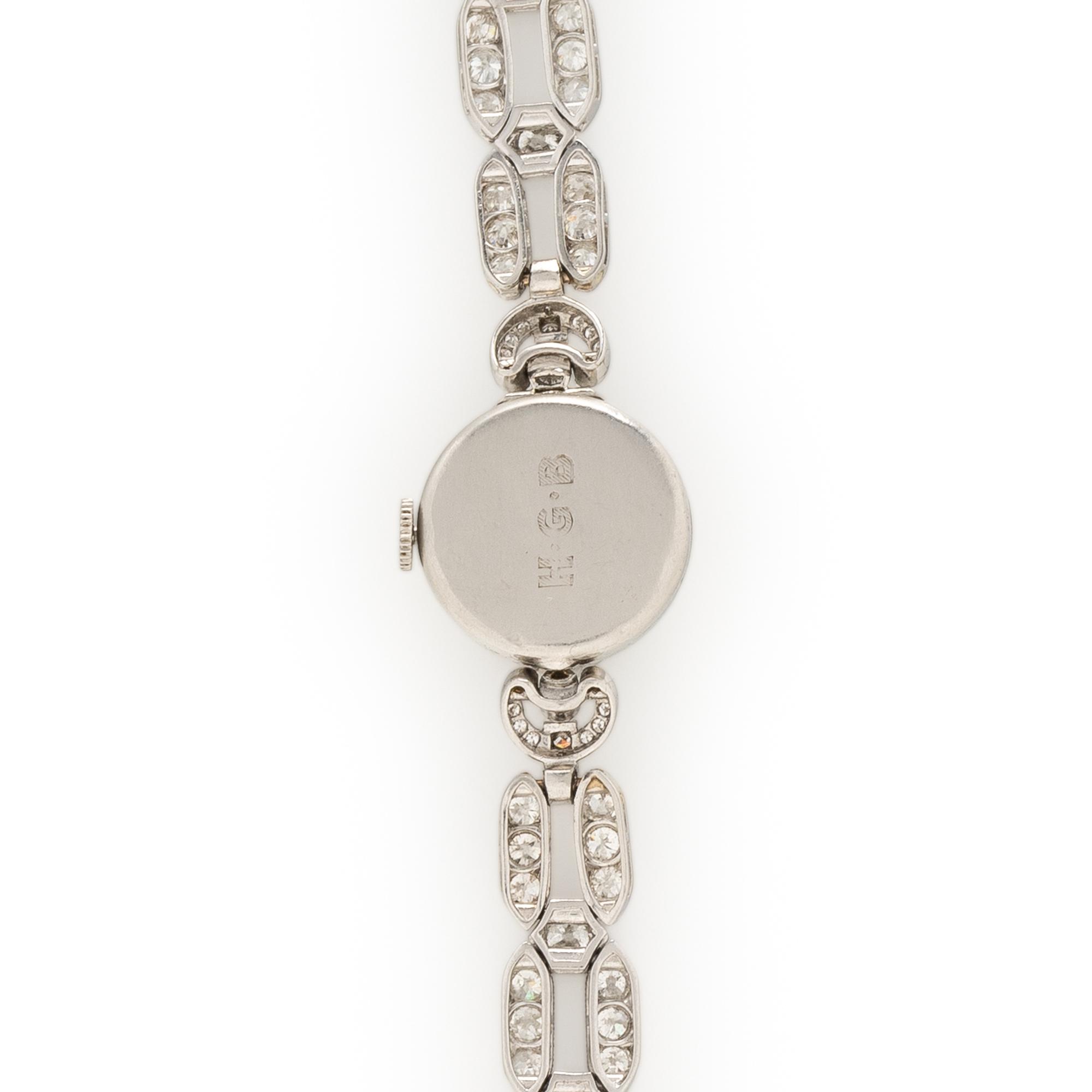 TIFFANY & CO., ANTIQUE, DIAMOND AND PLATINUM WATCH