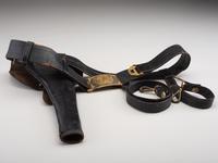 [CIVIL WAR]. Sword belt equipped with Model 1851 enlisted sword belt plate and holster.