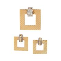COLLECTION OF YELLOW GOLD AND DIAMOND BROOCHES