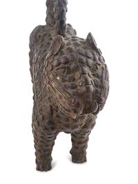 Three African Metal Figures Including a Leopard