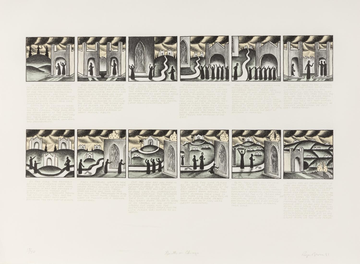Roger Brown (America, 1941-1997) — Giotto in Chicago , 1981