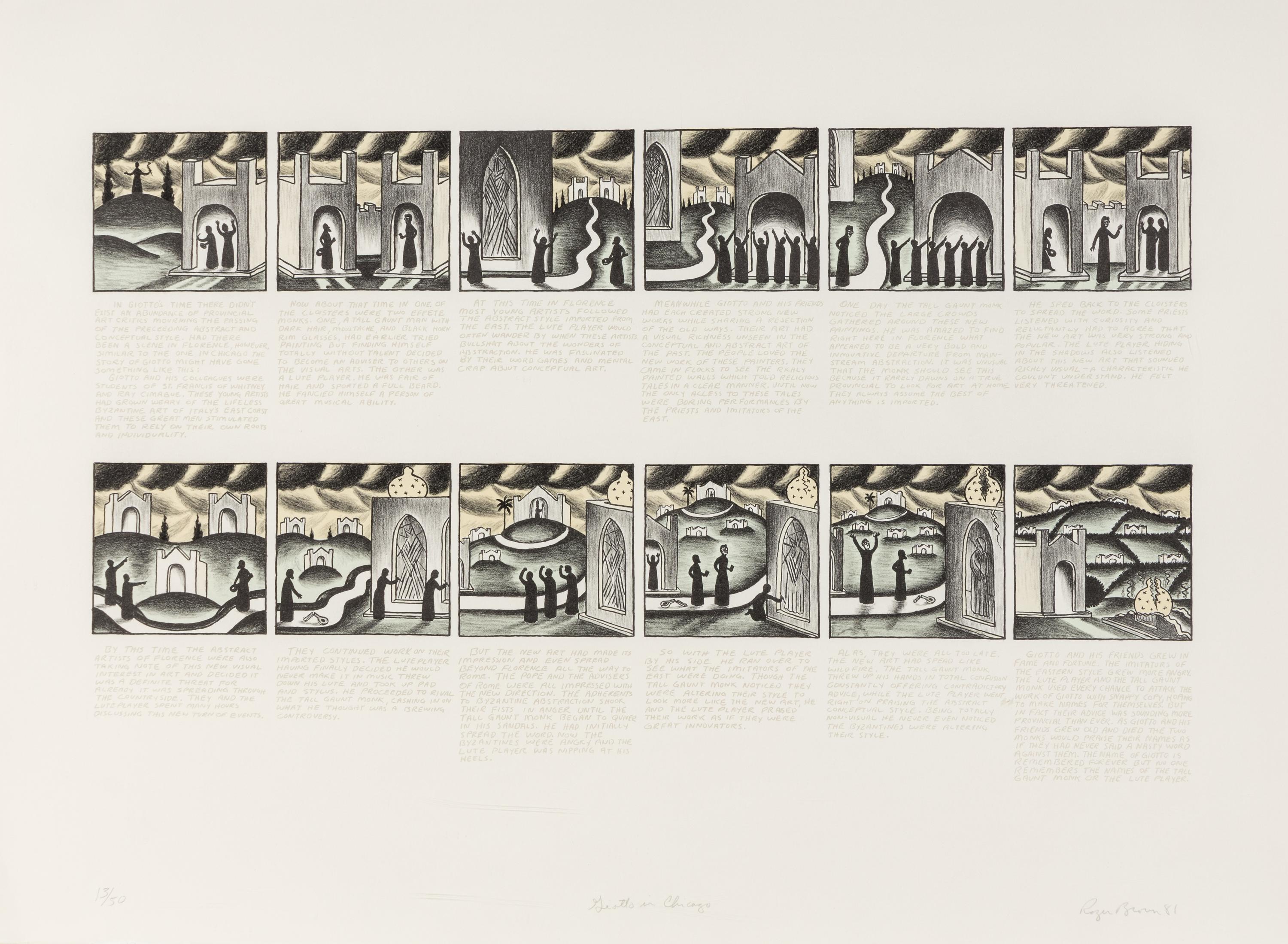 Roger Brown (America, 1941-1997) — Giotto in Chicago , 1981