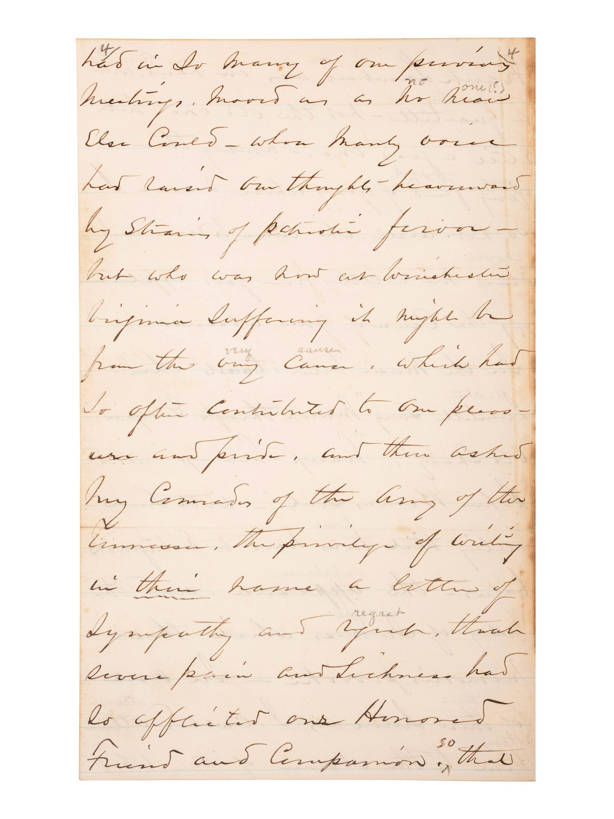 [CIVIL WAR]. A group of 3 autographed items, highlighted by: SHERMAN, William Tecumseh (1820-1891). Autograph letter signed ("W.T. Sherman") as Commanding General of the US Army. Washington, DC. 24 November 1874.