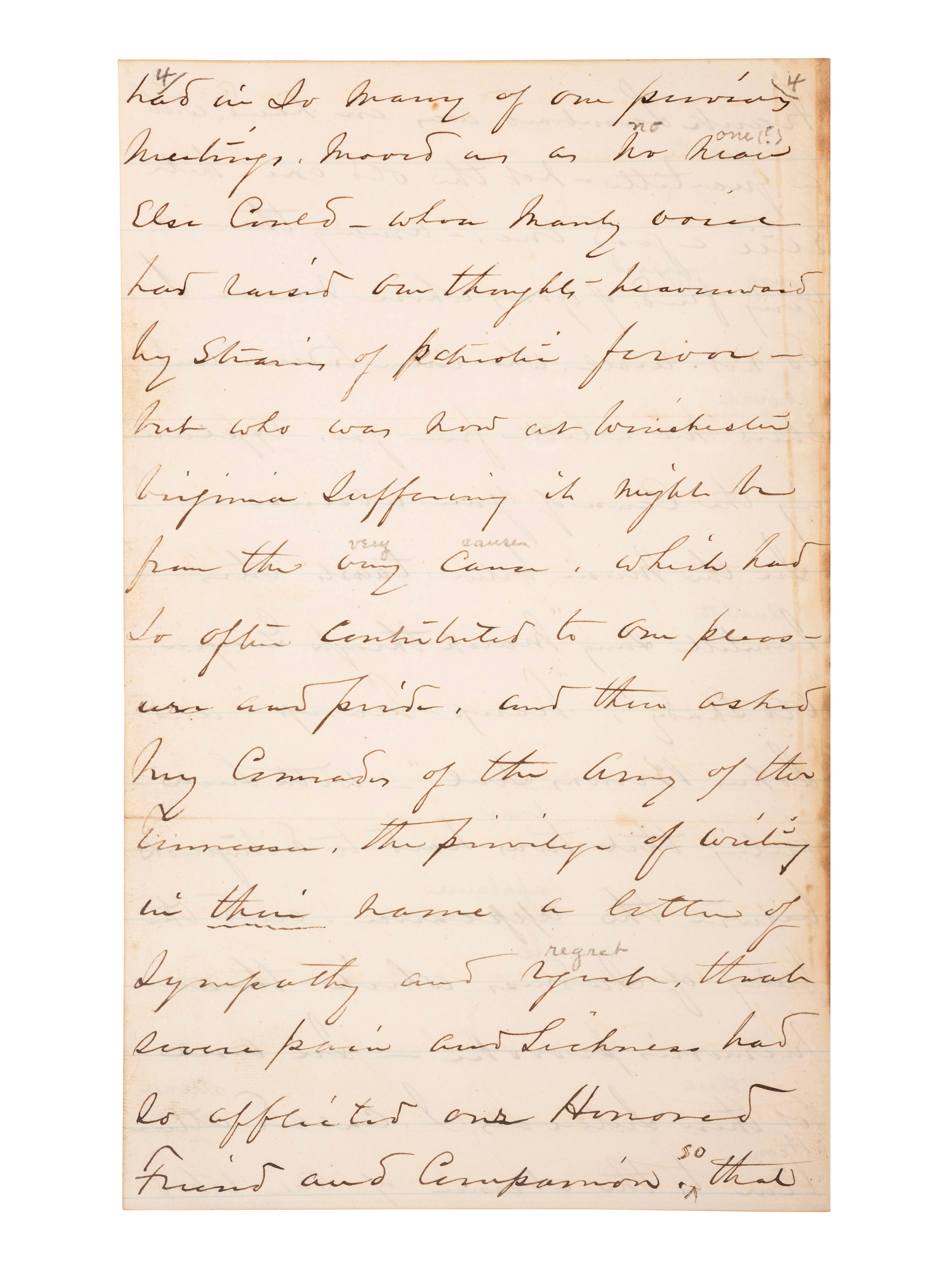 [CIVIL WAR]. A group of 3 autographed items, highlighted by: SHERMAN, William Tecumseh (1820-1891). Autograph letter signed ("W.T. Sherman") as Commanding General of the US Army. Washington, DC. 24 November 1874.