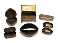 Six Brass Trinket Boxes