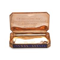 A Gold and Enamel Snuff Box