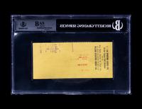 A Jackie Robinson Signed Autograph Check (Beckett Authentication Services Encapsulated),