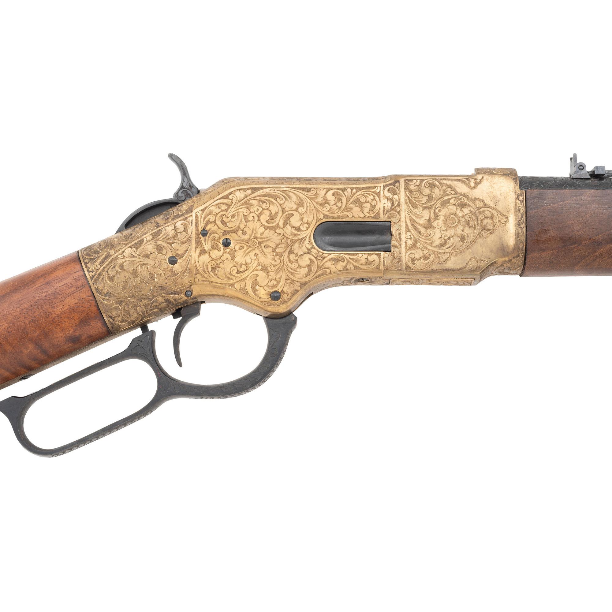 **Early Hand Engraved Navy Arms Model 1866 Yellowboy in .44 WCF