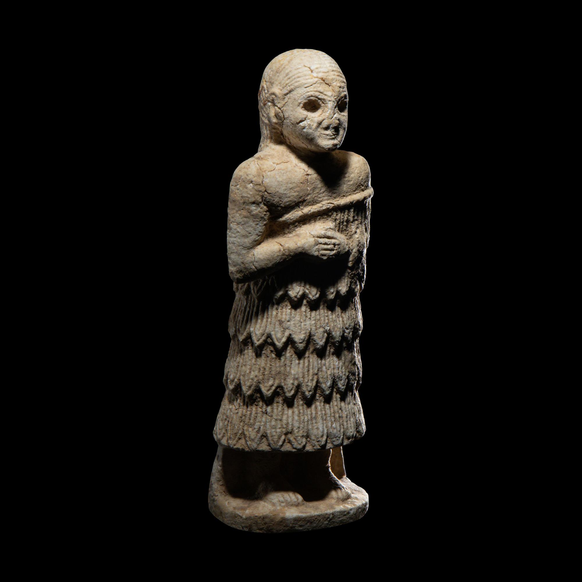 A Sumerian Gypsum Female Worshipper