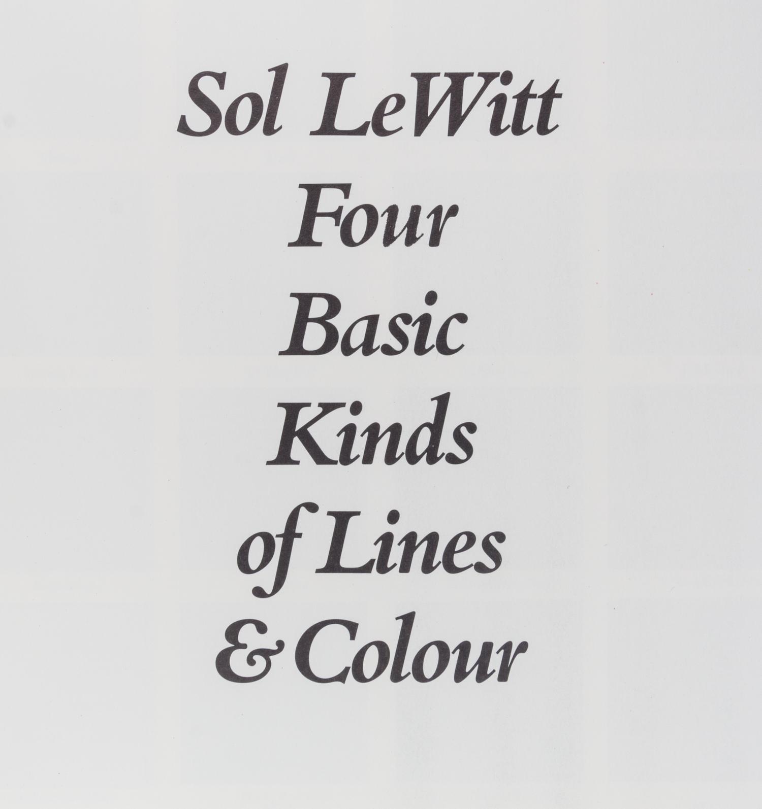 LEWITT, SOL. A group of 10 volumes.