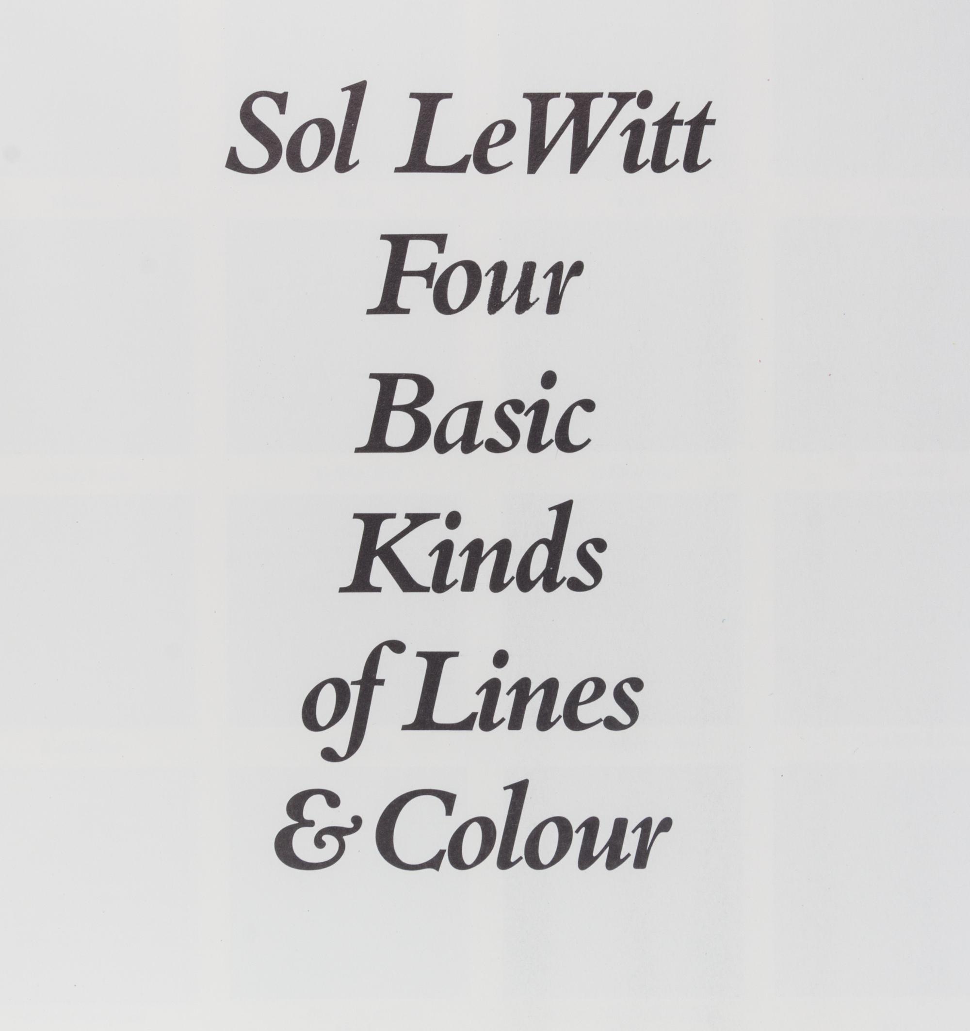 LEWITT, SOL. A group of 10 volumes.