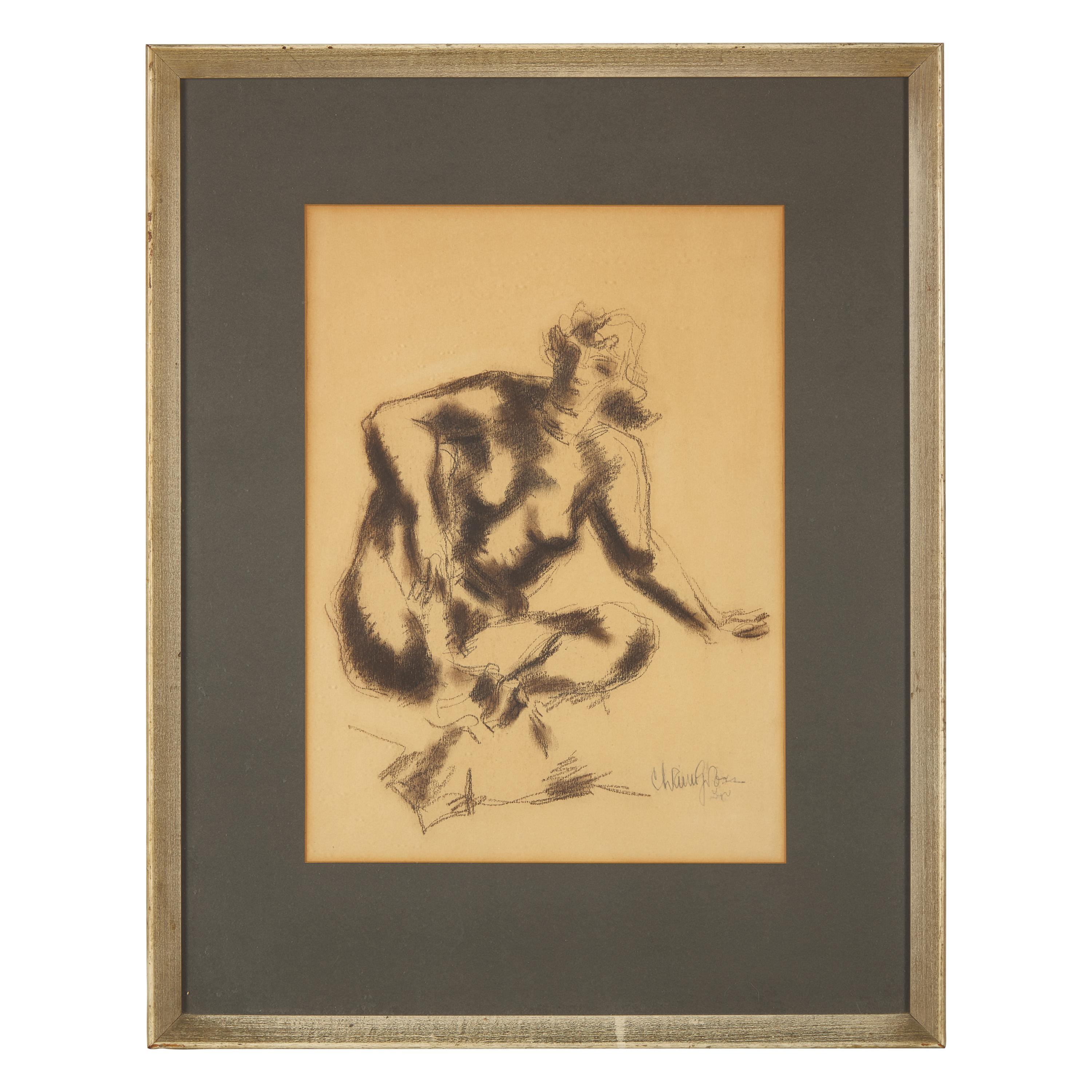 Chaim Gross (American, 1904-1991) — Crouching Nude