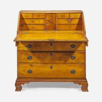 A Chippendale carved tiger maple slant-front desk late 18th century