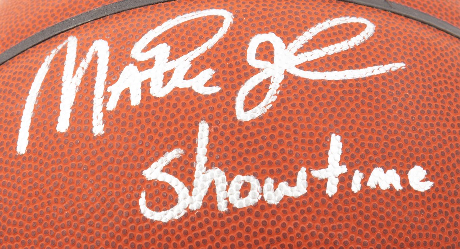 Two Larry Bird and Magic Johnson Signed Basketballs (Spalding),