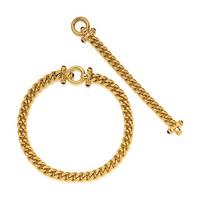 YELLOW GOLD AND SAPPHIRE NECKLACE AND BRACELET