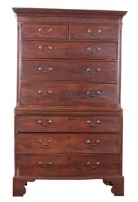 A George III Chest on Chest Height 76 1/2 x width 45 x depth 20 1/2 inches. — 18TH/19TH CENTURY