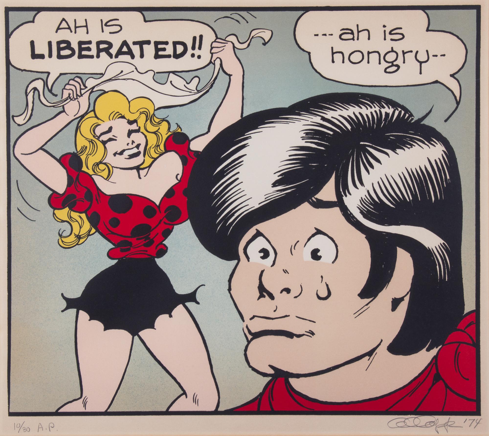 Al Capp, (American, 1909-1979), Ah is Liberated!!--ah is hongry--, 1974