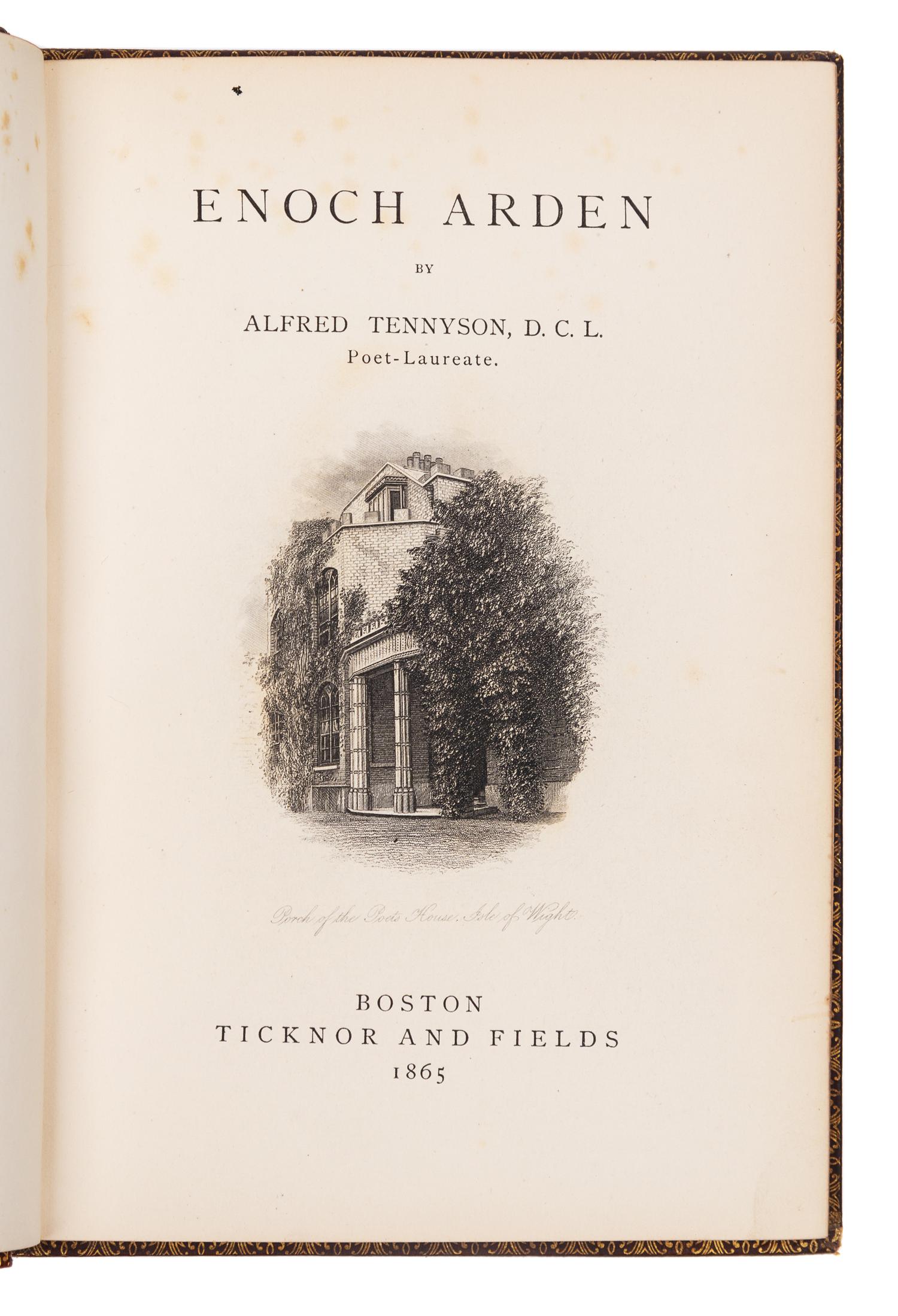 TENNYSON, Alfred, Lord (1809-1892). Enoch Arden. Boston: Ticknor and Fields, 1865.