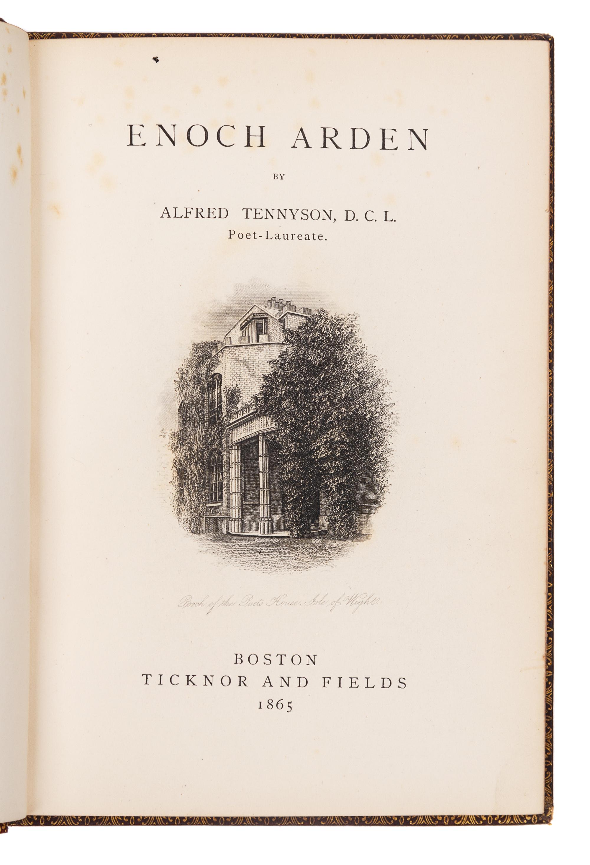 TENNYSON, Alfred, Lord (1809-1892). Enoch Arden. Boston: Ticknor and Fields, 1865.