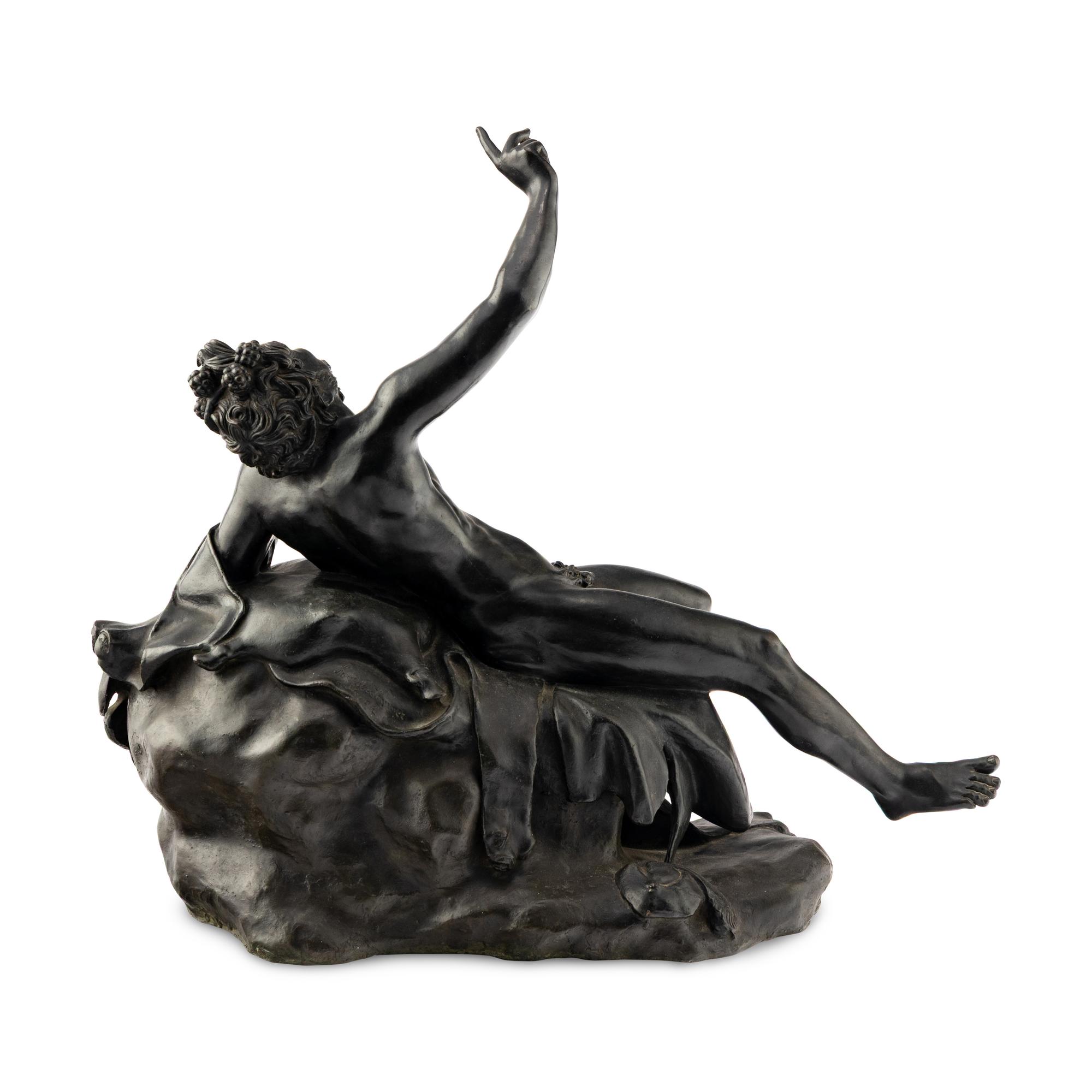 An Italian Bronze Figure of Drunk Silenus