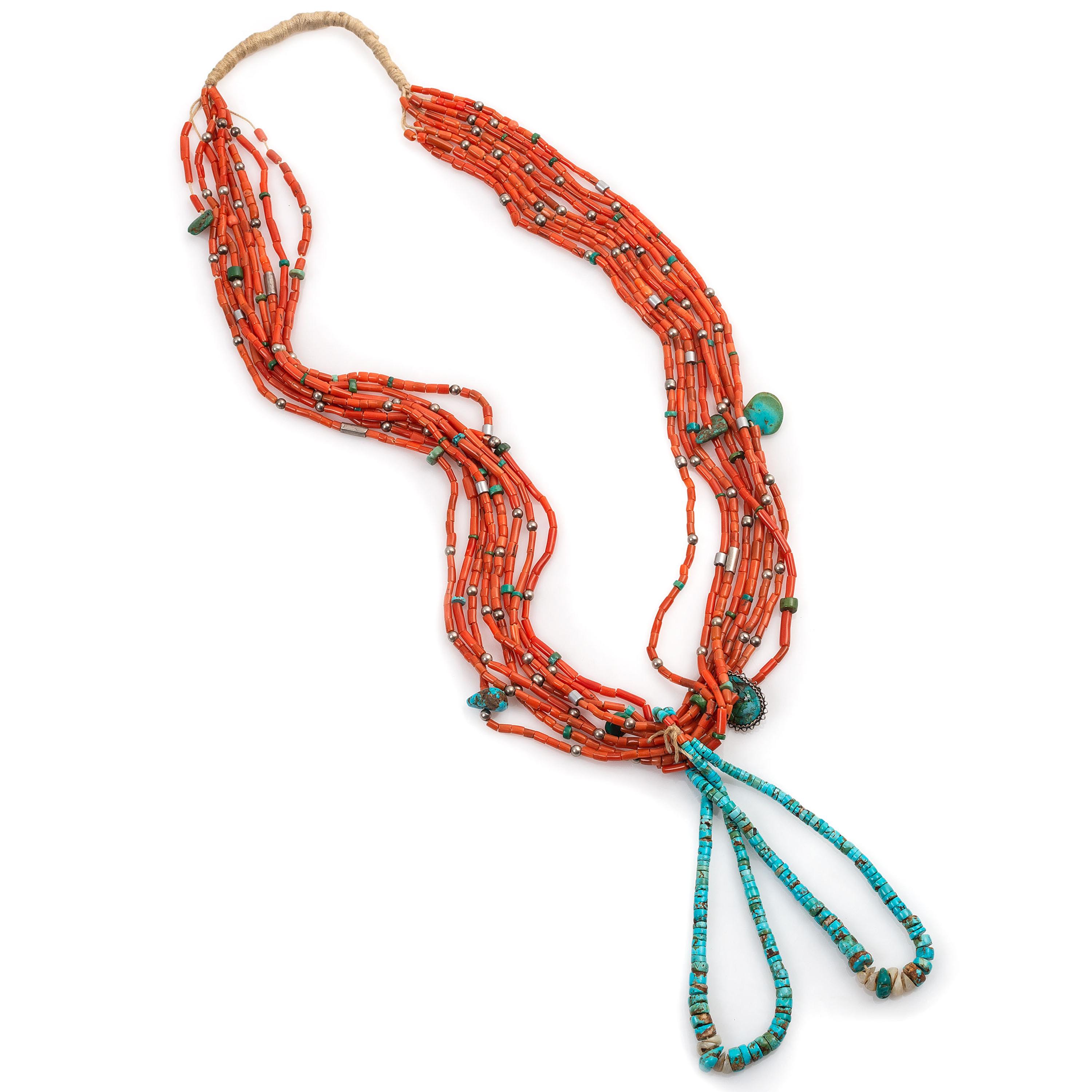 Pueblo Eight-Strand Necklace, with Joclas