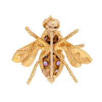 Herbert Rosenthal, Amethyst, Diamond, and Yellow Gold Bee Brooch