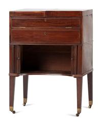 An George III Mahogany 'Harlequin' Dressing and Writing Table