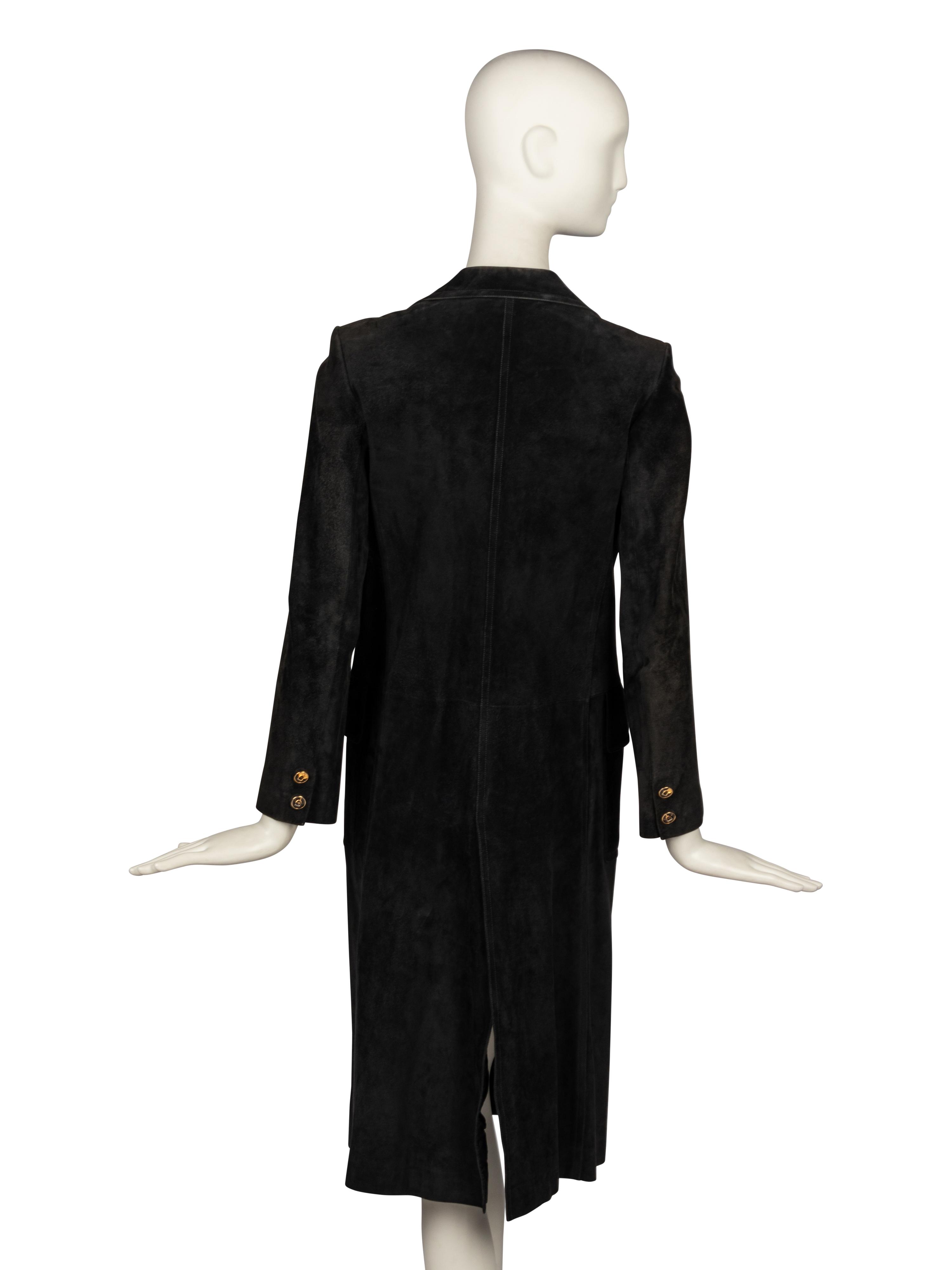 Gucci, Black Suede Coat