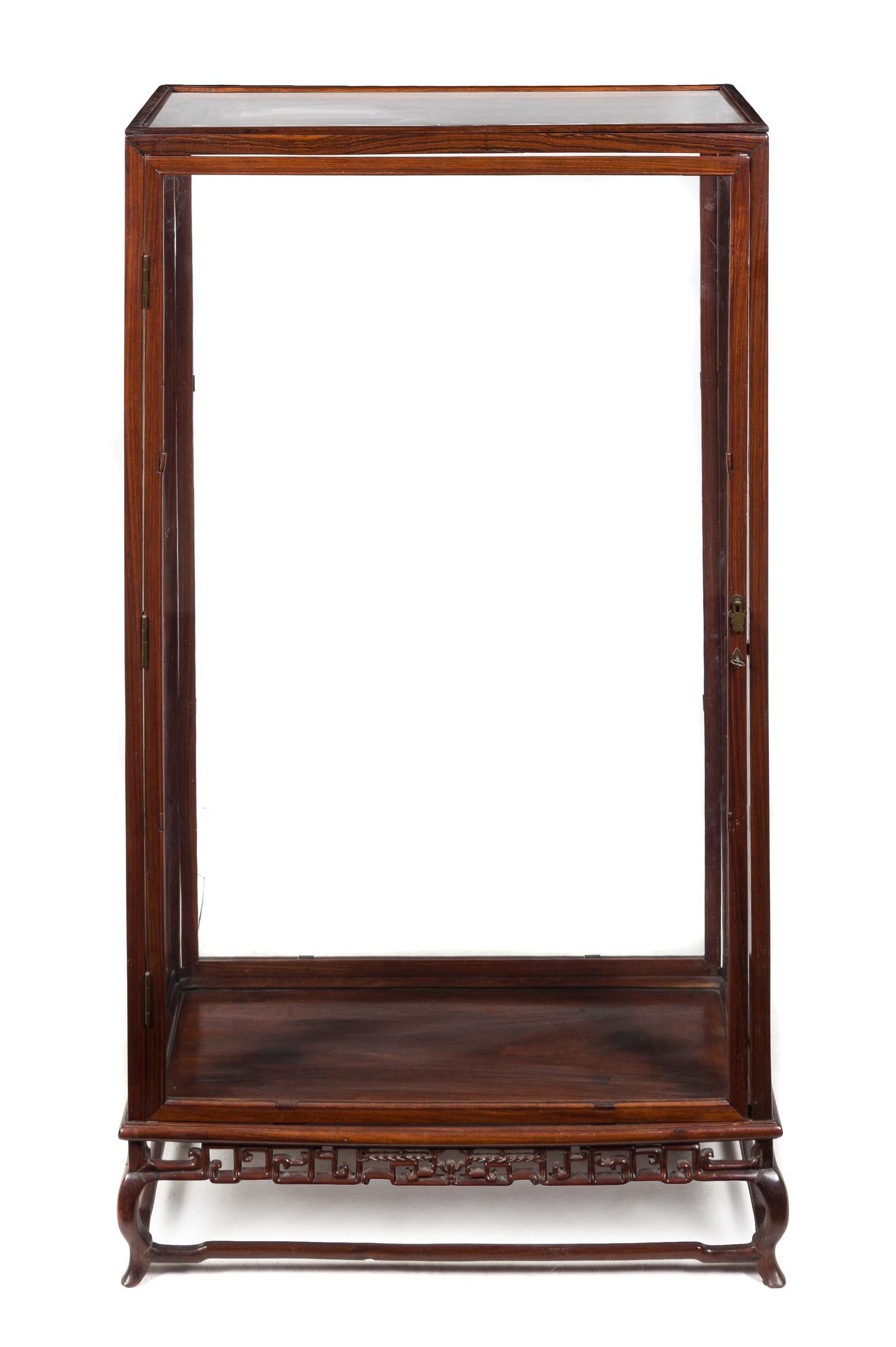 A Rosewood Display Case — 19TH CENTURY