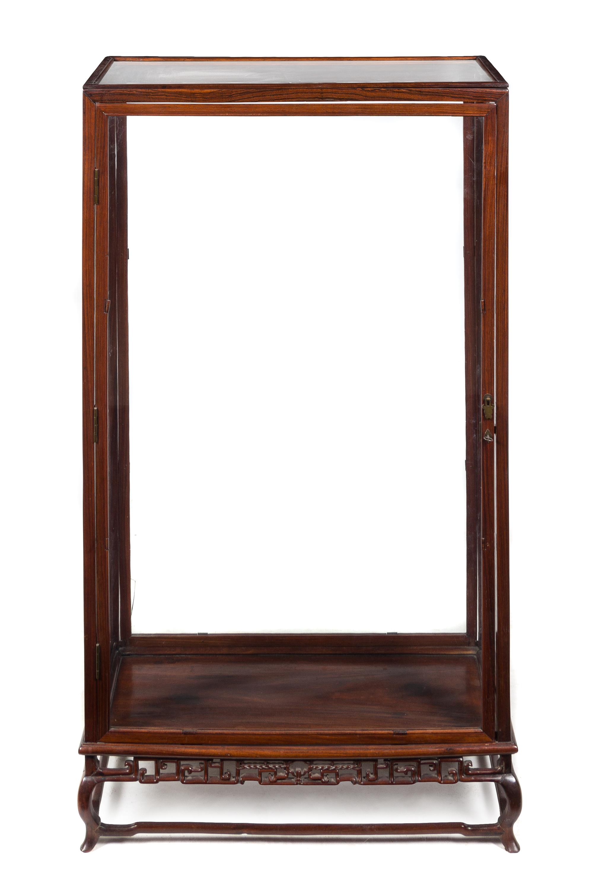 A Rosewood Display Case — 19TH CENTURY