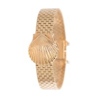 J. SCHULZ, 14K YELLOW GOLD SEASHELL SURPRISE WATCH
