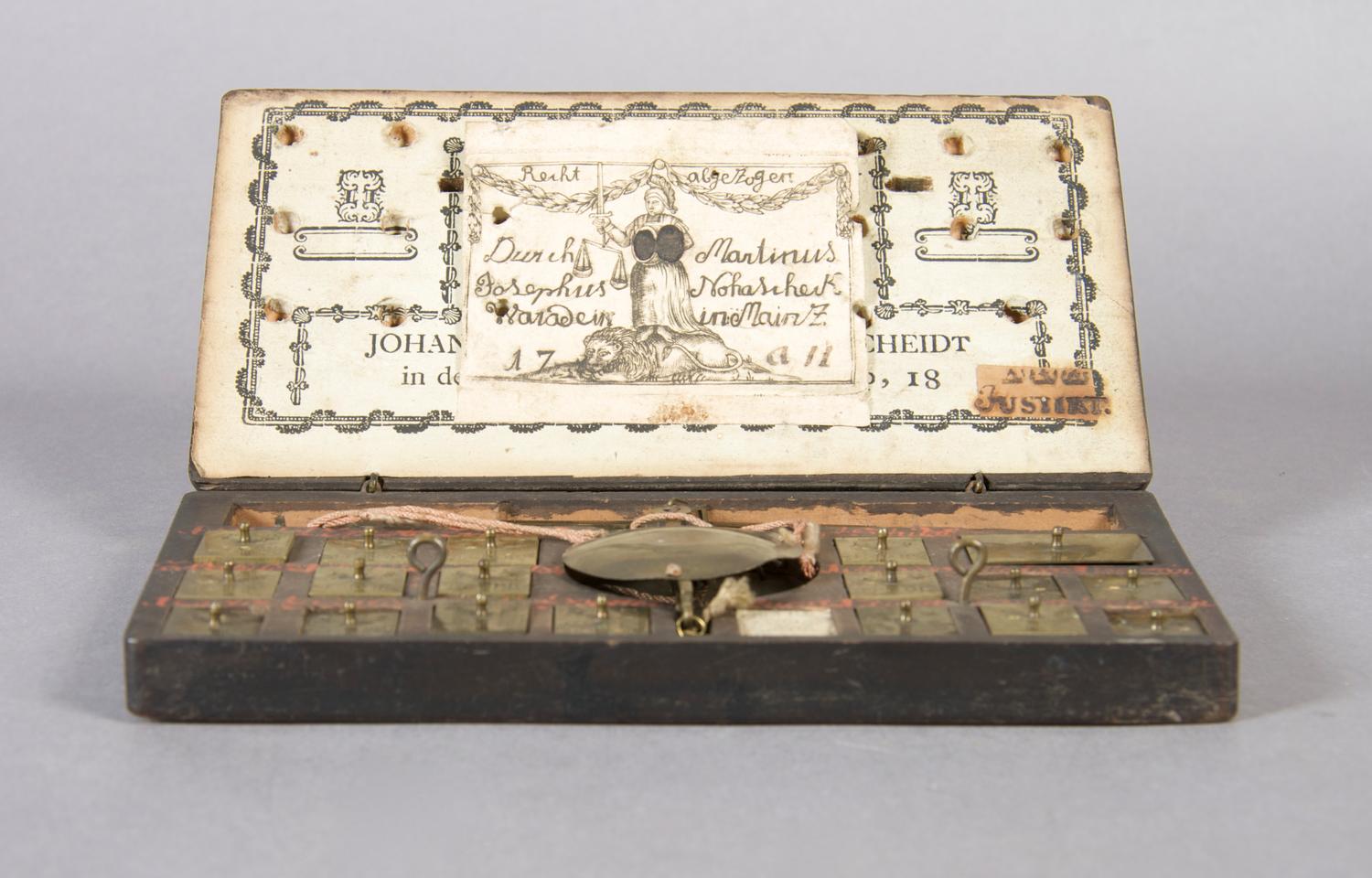 A German Traveling Gold Scale, Length 7 1/8 inches.
