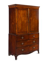A George III Mahogany Linen Press