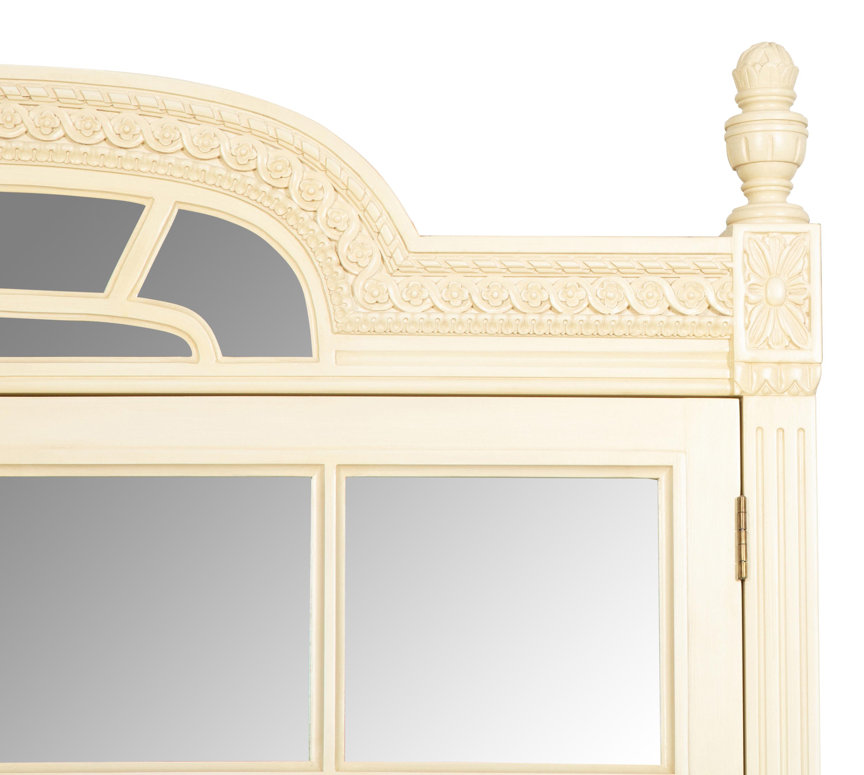 A Louis XVI Style White Painted Four-Door Armoire by Julia Gray, New York