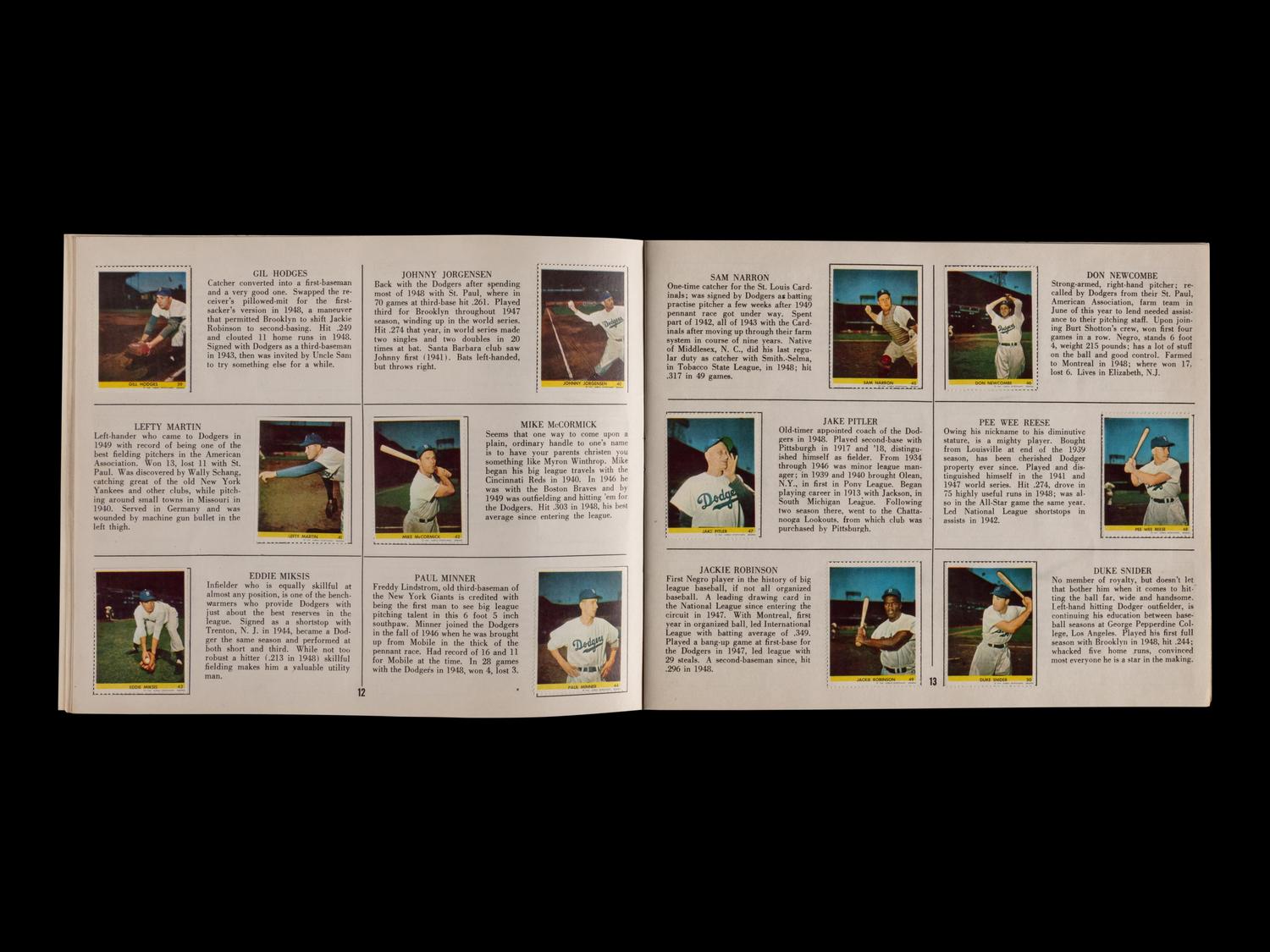 A 1949 Baseball Sports Stamp Album National League Edition Complete With Jackie Robinson Stamp