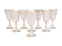 Sixteen American Silver Goblets