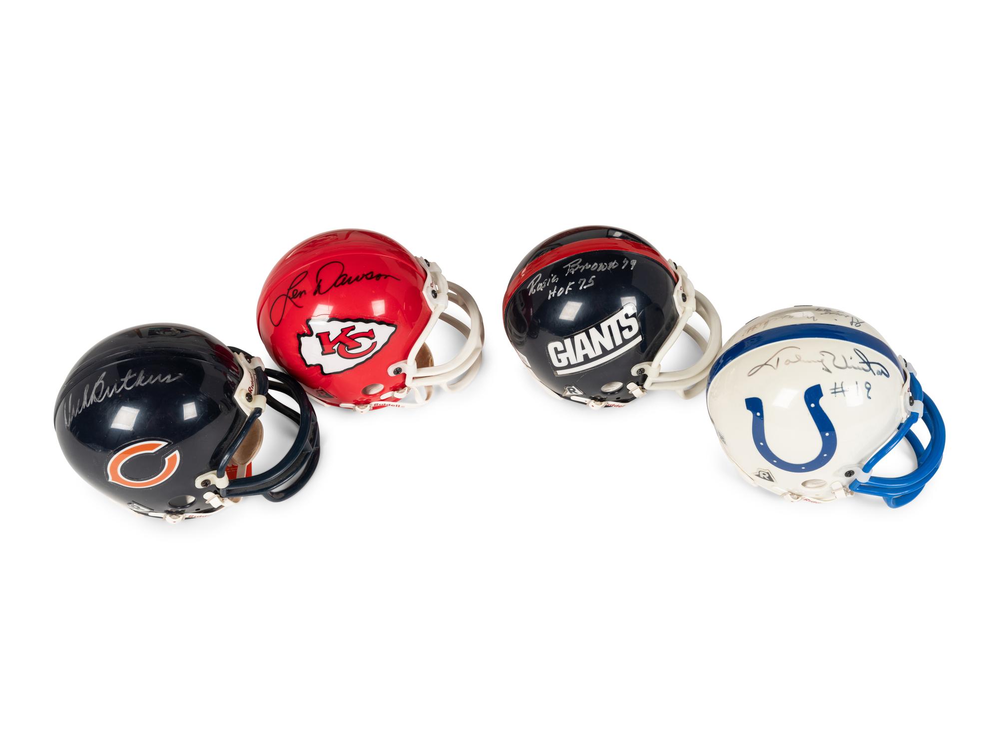 A Group of Eight Pro Football Hall of Fame Signed Autograph Items (Beckett Authentication Services BAS Certified),
