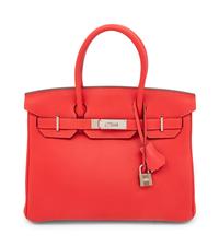 HERMÈS, BIRKIN 30 IN ROUGE PIVOINE CLEMENCE