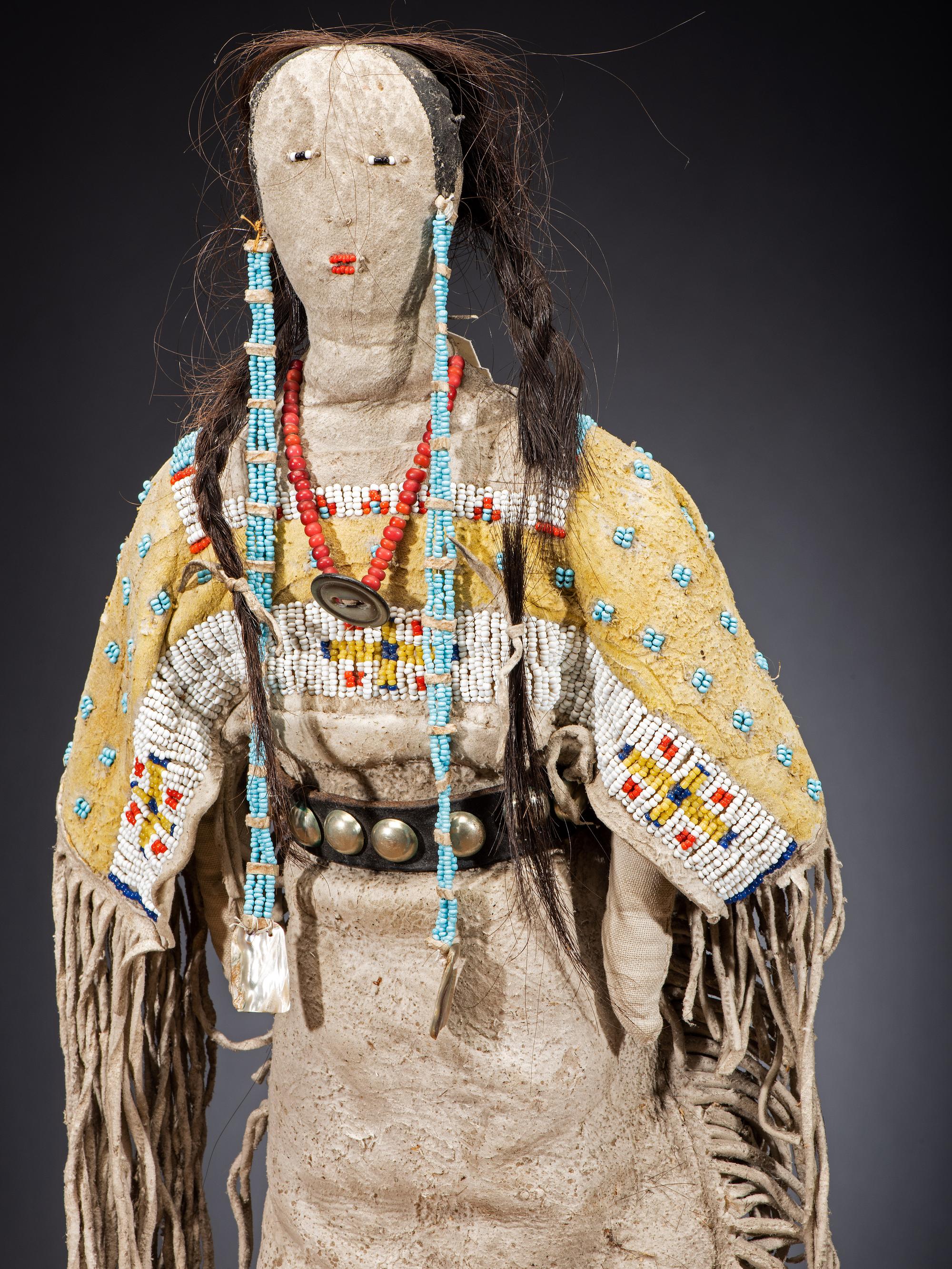 Sioux Beaded Hide Doll