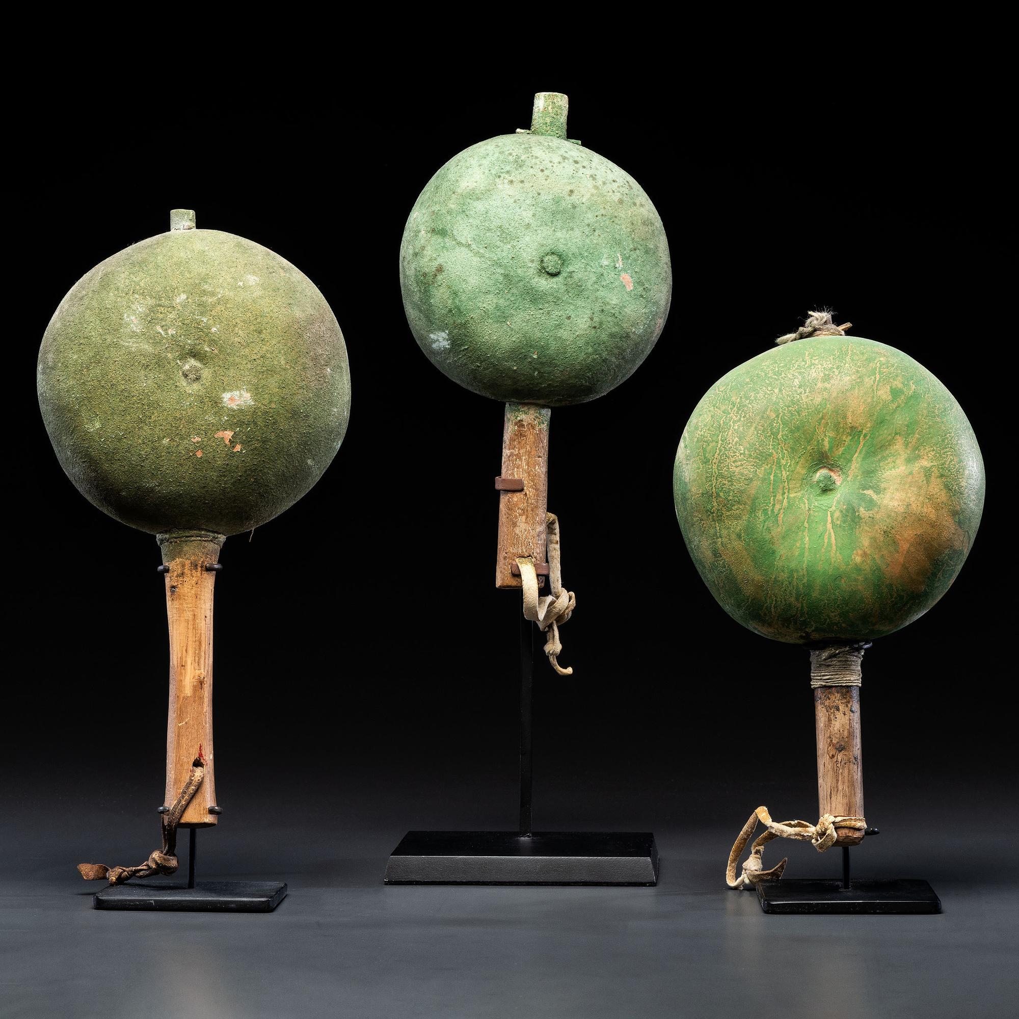 Pueblo Polychrome Gourd Rattles, From the Collection of Dick Jemison, Alabama