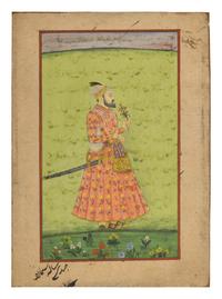 A Profile Painting of a Mughal Prince, Possibly Suba Khan Tanoli, North India, 19th/20th Century