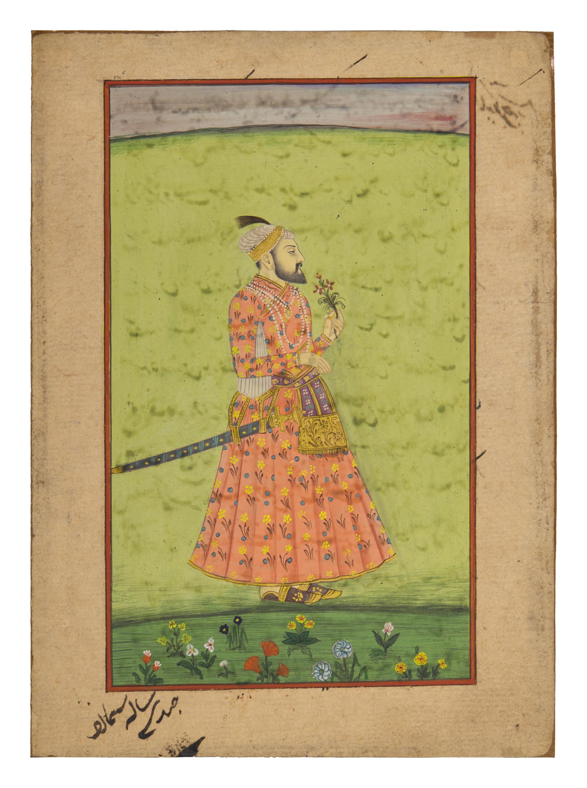 A Profile Painting of a Mughal Prince, Possibly Suba Khan Tanoli, North India, 19th/20th Century