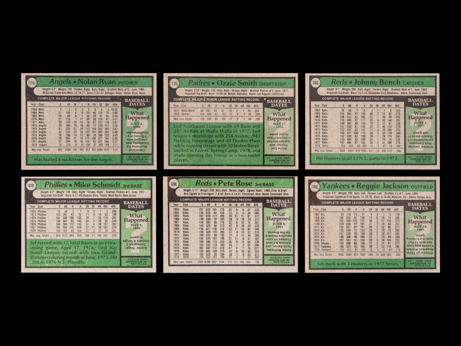 A Complete Set of 1979 Topps Baseball Cards (726/726)