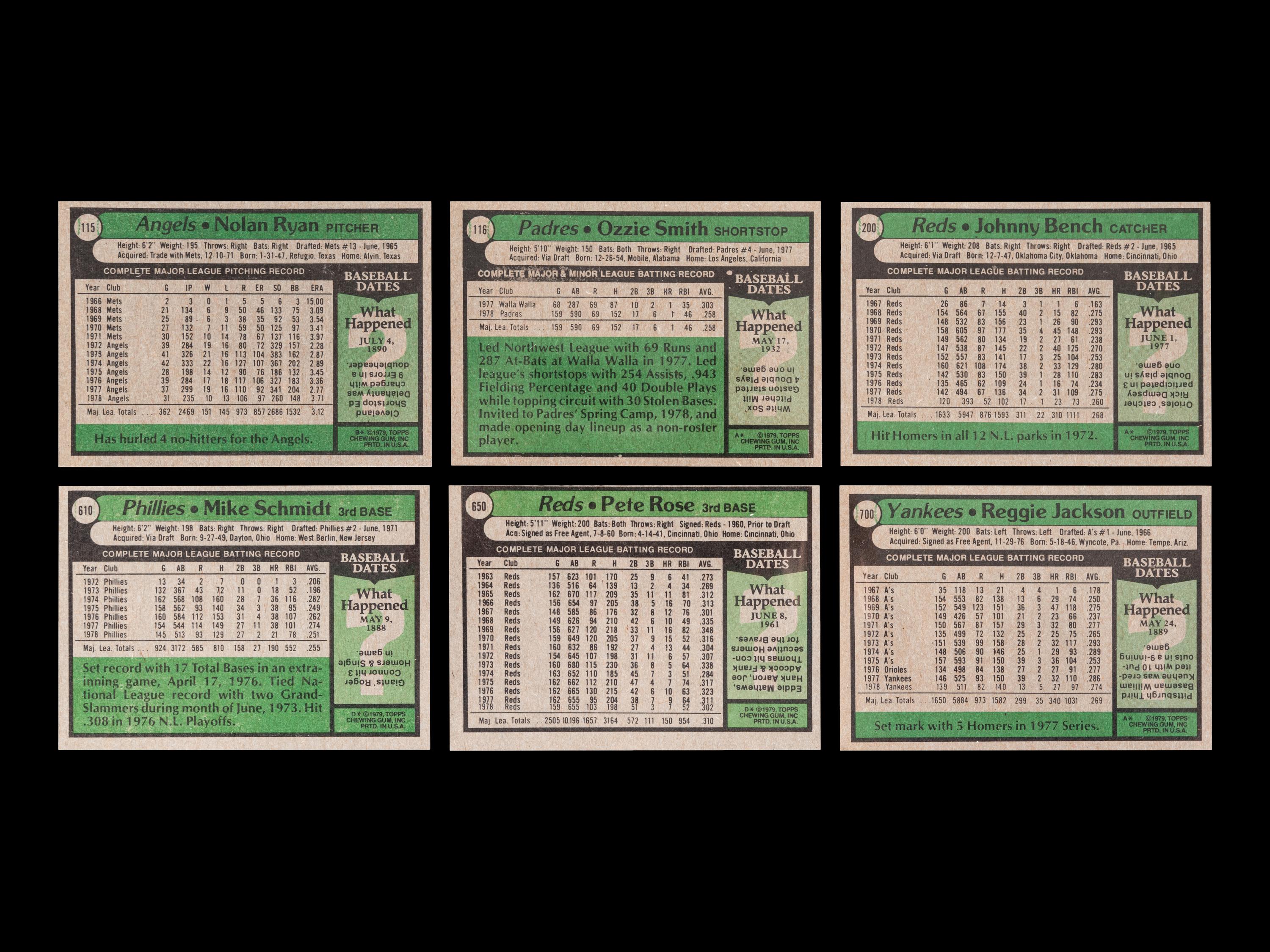 A Complete Set of 1979 Topps Baseball Cards (726/726)